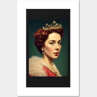 Portrait of Queen Elizabeth II Posters and Art